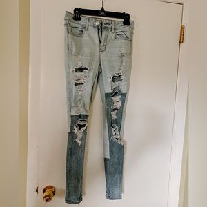 American Eagle Patchwork Jeans